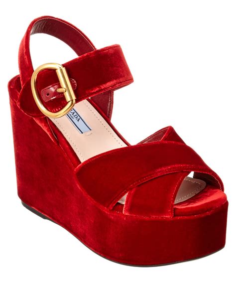 prada womens wedge pumps|Prada platform heels.